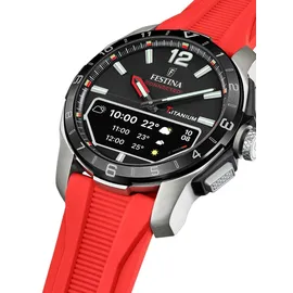 Festina Connected D 44 mm BT Titan Schwarz / Rot F23000/C