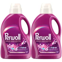 PERWOLL Blütenrausch Waschmittel 2x 27 WL (54 Waschladungen), Feinwaschmittel reinigt sanft und erneuert Farben und Fasern, für alle farbigen Textilien, mit Dreifach-Renew-Technologie