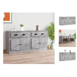 vidaXL Sideboards 2 Stk. Betongrau Holzwerkstoff