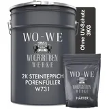 WO-WE 2K Epoxidharz Steinteppich Porenfüller Bodenbeläge Steinboden Treppe W731-3Kg