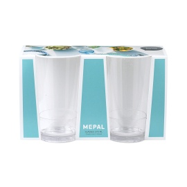 MEPAL Flow Trinkglas, 2er Set, 275ml