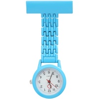 TRIXES Blau Taschenuhr für Krankenpfleger - Edelstahl Quarz - Taschenuhren - Ansteckbare hängende Taschenuhr aus Metall für Ärzte, Krankenpfleger, Sanitäter, Pfleger und medizinisches Fachpersonal