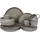 Beliani Costmary Tafelservice 16-tlg. grau meliert