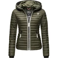 Navahoo Damen, Jacke Steppjacke Übergangsjacke gesteppt Herbst Kapuze B811