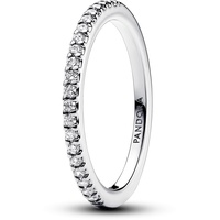 PANDORA Timeless Funkelnder Band-Ring aus Sterling Silber mit Cubic Zirkoniastein verziert, Größe: 54, 192999C01-54