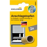 SCHELLENBERG 52001 Rolladenstopper Anschlagstopfen für Rollladen 2 Stück - Doppelpack, Beige