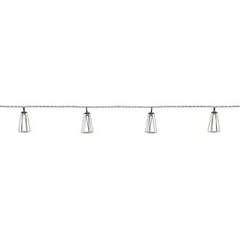 Star Trading LED-Lichterkette Metall 180 cm Warmweiß Schwarz