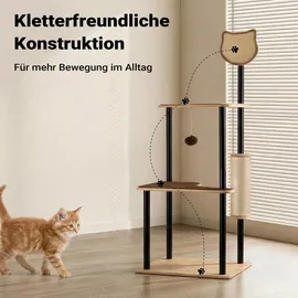 fudajo Kratzbaum 48 x 40 x 120 cm braun