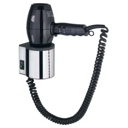 Keuco Haartrockner Plan 14995 verchromt schwarzgrau mit Halter