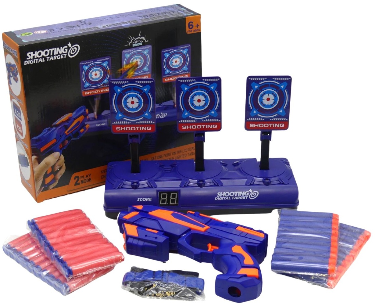 Shooting digital target Zielscheiben mit Spielzeugwaffe 2 Modi Spielzeug Set ...