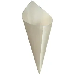VEPATIM 50x Fingerfood Spitztüten aus Holz biologisch abbaubar O 11 cm . 22 cm