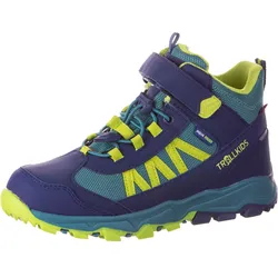 Trollkids Tronfjell Mid Wanderschuhe Kinder in sea green-madeira blue-spring leaf, Größe 34 - blau