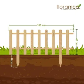 Floranica Beeteinfassung 100 x 40 cm 4 Stk. Natur