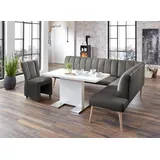 exxpo - sofa fashion Costa 197 x 92 x 265 cm Naturleder langer Schenkel links delfin