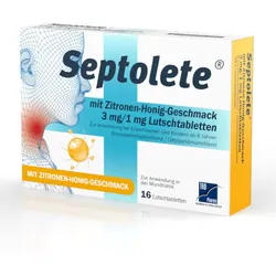Septolete mit Zitronen-Honig-Geschmack 3 mg/1 mg 16 St Lutschtabletten