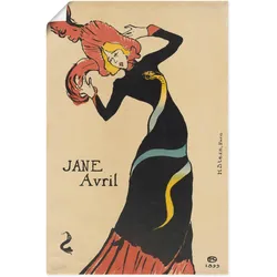 Artland Kunstdruck »Jane Avril (Plakat). 1899«, Ausstellungsplakate, (1 St.), als Alubild, Leinwandbild, Wandaufkleber oder Poster in versch. Größen Artland Farbe Bild(er): braun