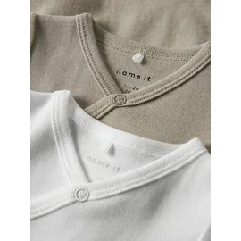 NAME IT Unisex Nbnbody 2P Ls Wrap Solid Noos, Pure Cashmere, Numeric_74 (2er Pack) - numeric_74