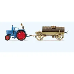 Lanz D 2416 Ackerschlepper mit Anhänger und Jauchefass (Fertigmodell) Modell von...