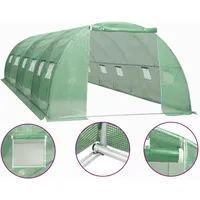 vidaXL Gewächshaus Treibhaus Garten Tomatenhaus Foilen Pflanzenhaus Polytunnel