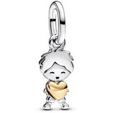 Pandora 763602C00 Charm-Anhänger Glücklicher Junge Zweifarbig