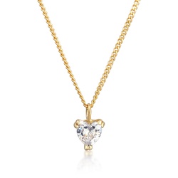 Elli PREMIUM Elegant Herz-Form Zirkonia Kristall 375 Gelbgold 45 Damen 