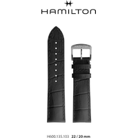 Hamilton Leder Boulton Band-set Leder-schwarz-22/20 H690.135.103 - schwarz