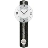 AMS Wanduhr moderne Pendeluhr mit Metallic-Auflage - AMS Modell: 7486 braun