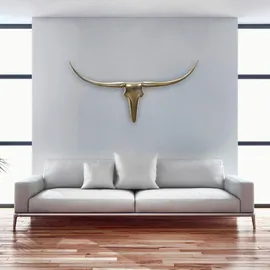 Wohnling Wanddekoration Geweih Bull L 125 cm Aluminium golden