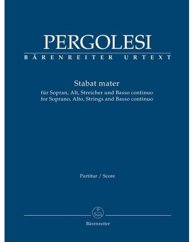 Stabat Mater, Partitur - Giovanni Battista Pergolesi, Kartoniert (TB)