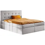 Kaiser Möbel Boxbett, Hellgrau H3, 180x200 cm Schlafzimmer, Betten, Boxspringbetten