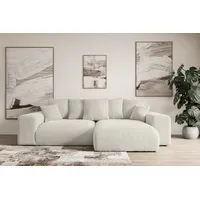altdecor Ecksofa Cord 2-Sitzer Creme