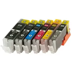 Kompatible Druckerpatronen Set Canon PGI-570 & CLI-571 schwarz cyan magenta gelb grau - 6 Patronen