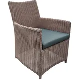 Tuindeco Sessel Stuhl Korbsessel Rattansessel LAMESA Polyrattan hellbraun