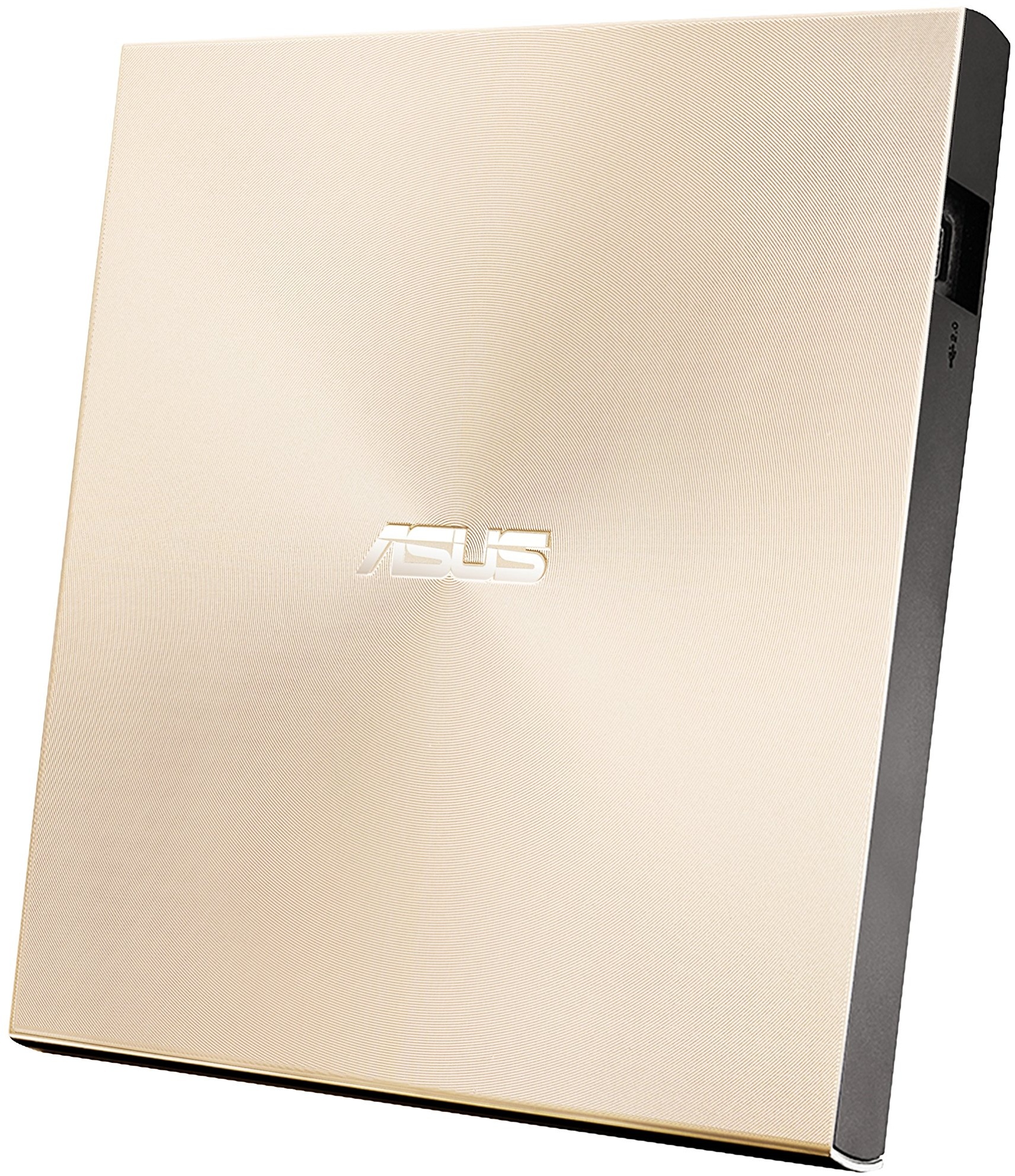 Asus ZenDrive U9M externer DVD-Brenner (für Apple MacBook & Windows PCs/Notebooks, inkl. USB-C Kabel, Brennsoftware & Nero Backup App, M-Disc Support, USB 2.0) gold