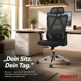 onbest Bürostuhl PREMIUM Kunststoff Schwarz