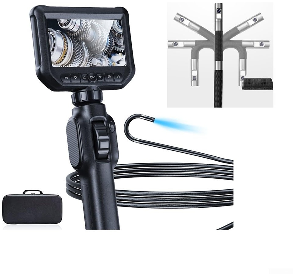 ARMYJY Industrielles Endoskop, 1080P HD Digitale Endoskop-Inspektionskamera mit 8 mm wasserdichter Kamera, Kanalkamera mit 4,3 Zoll IPS-Bildschirm (1 Meter)