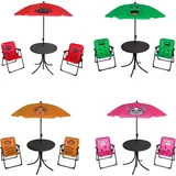 Mojawo Campingmöbelset 4-teilig Lustige Motive Rot