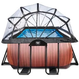 EXIT TOYS Wood Pool 400 x 200 x 100 cm inkl. Sandfilter und Abdeckung