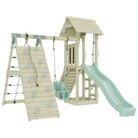 OUTDOORTOYS Spielturm Trondheim mit Babyschaukel Mintgrün