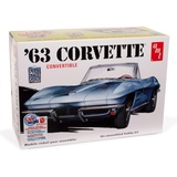Round2 AMT - 1/25 1963 Chevy Corvette Convertible - Plastikmodellbausatz, Nicht Bemalt