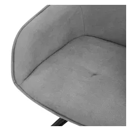 ML-Design Esszimmerstühle drehbar 6er Set Textil Webstoff Grau Drehstuhl,