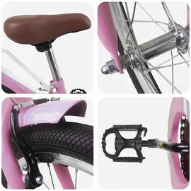 vidaXL Kinderfahrrad 18 Zoll RH 0 cm Hellrosa