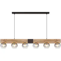 GLOBO Hängeleuchte Moitas, (LBH 140x15x120 cm, Schwarz,