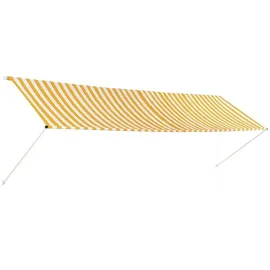 vidaXL Einziehbare Markise 400×150 cm Gelb und Weiß