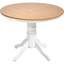 Beliani Esstisch Ø 100 cm braun/weiß