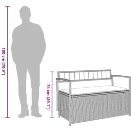 vidaXL Gartenbank 54 x 74 x 54 cm Grau