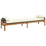 furnicato Gartenbank 110 x 60 x 85 cm Schwarz