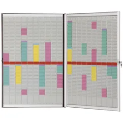 nobo T-Karten-System, faltbar, abschließbar, inkl. Zubehör