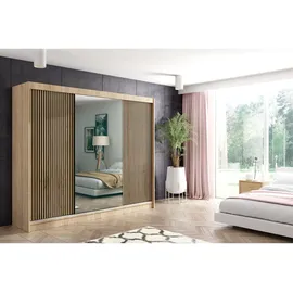 altdecor Schiebetürenschrank 250 x 215 x 61 cm Sonoma Eiche