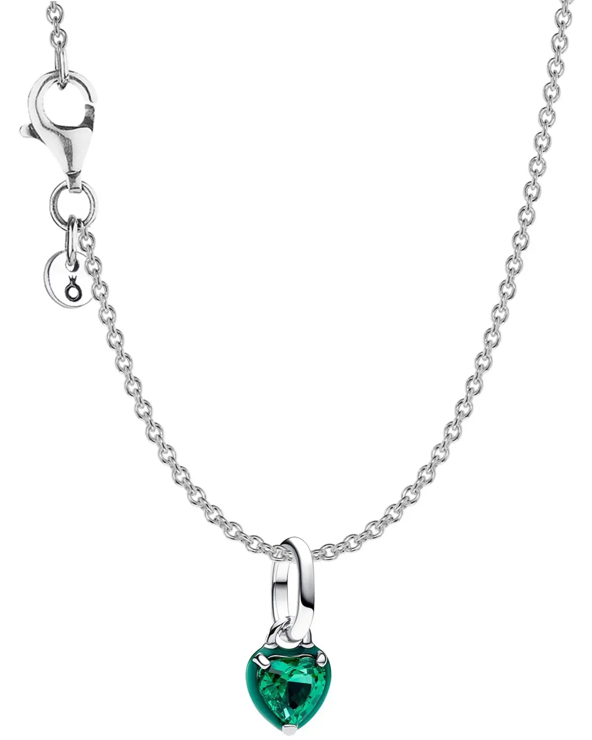 Pandora 68568 Damen-Kette Silber Grünes Chakra-Herz Set